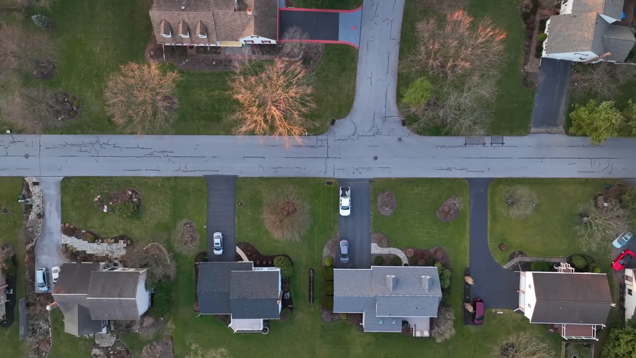 barrio americano a principios de primavera