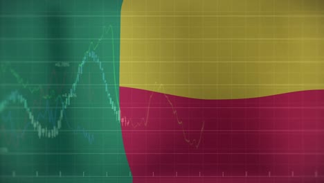 Animation-Der-Datenverarbeitung-über-Der-Flagge-Benins