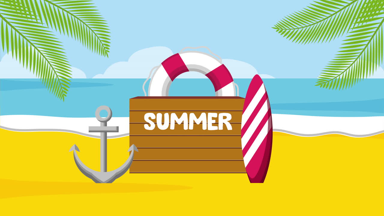 여름 휴가, 4k 영상 애니메이션