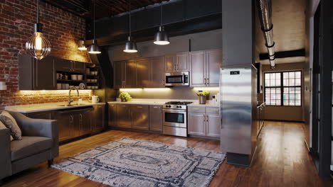 modern industrial loft apartment