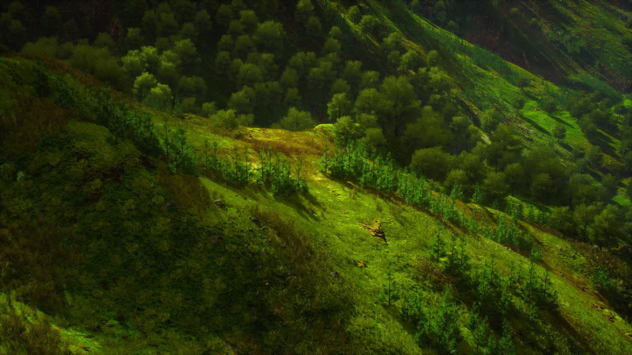 alta montaña por la mañana