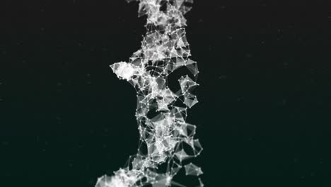 сеть соединений, образующих структуру днк на черном фоне