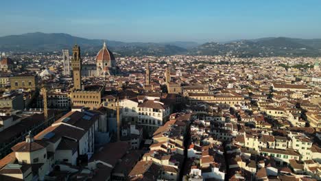 best aerial top view flight
cathedral medieval town florence tuscany italy