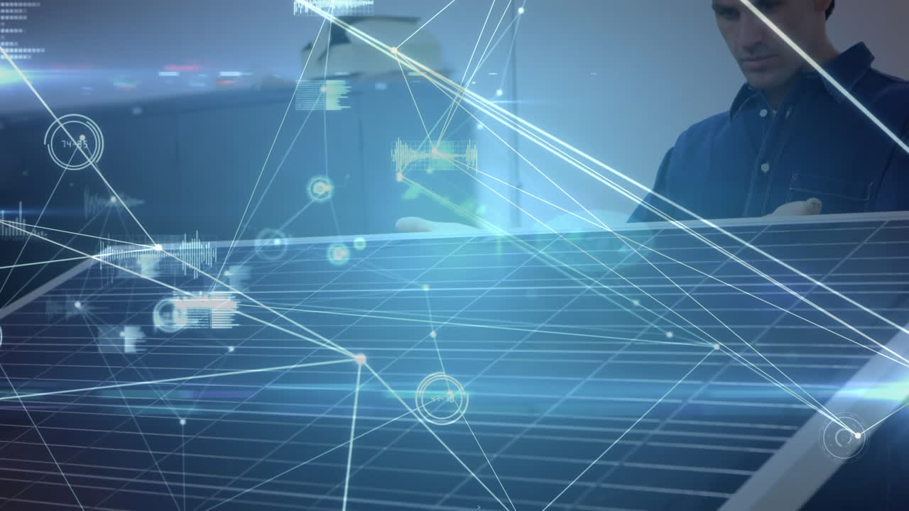 빛나는 네트워크 비디오는 인간에 의해 전 세계 태양 에너지 설정을 강조합니다.