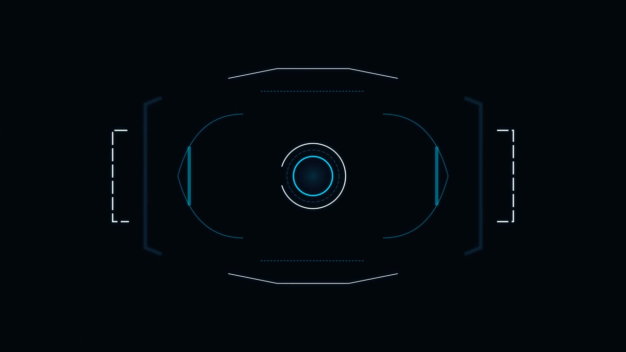 Futuristic Digital HUD Interface with Pulsing Circular Target