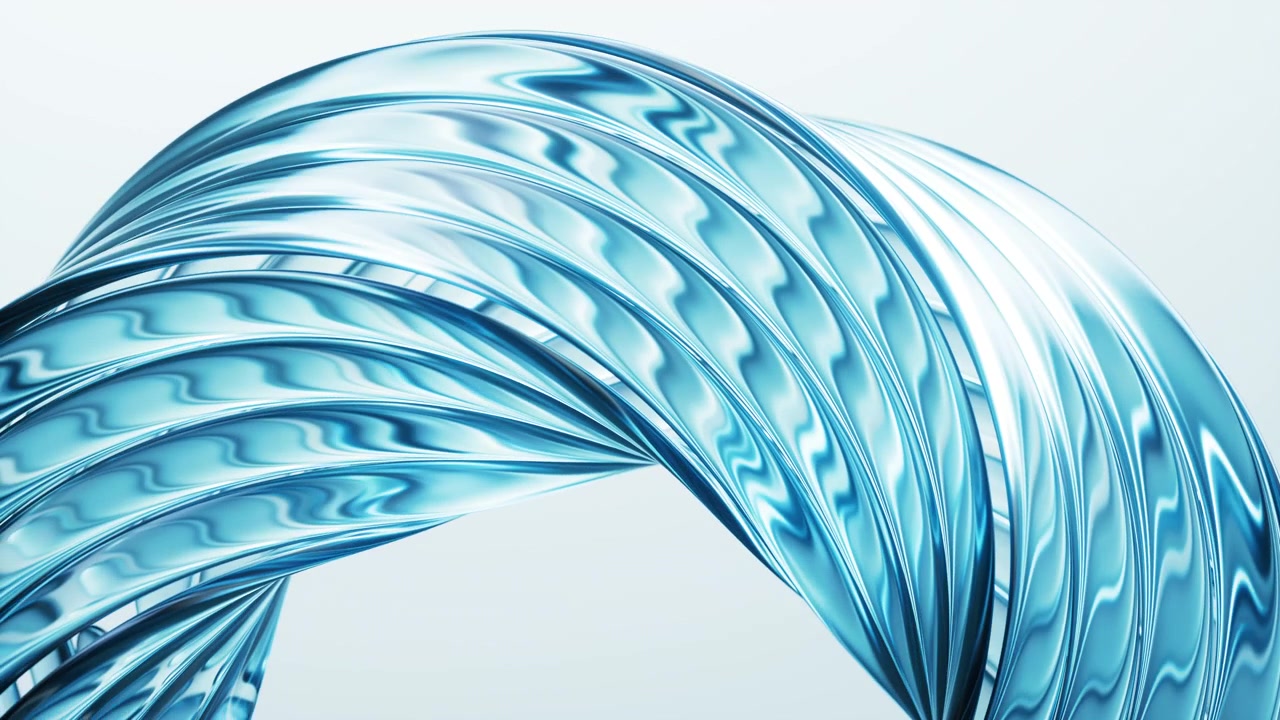 Flowing transparent curve lines background, 3d rendering.