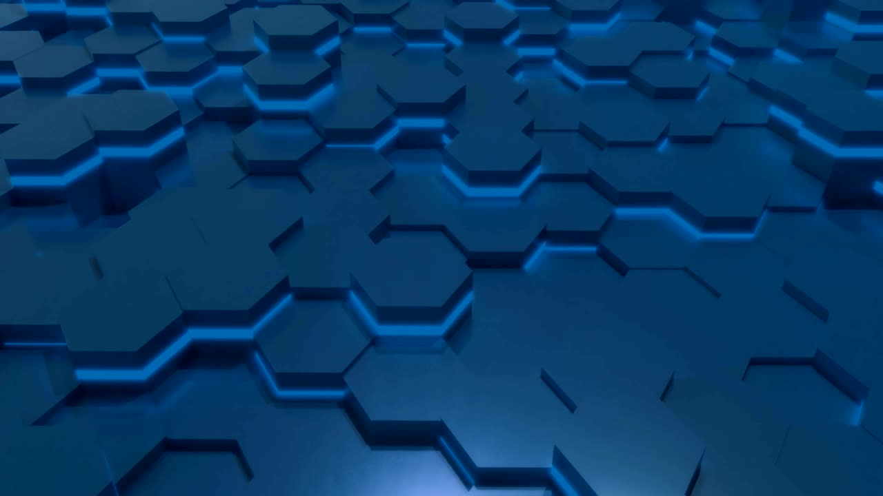 4K Abstract Tech Honeycomb Grid.