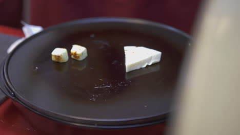 grilled cheese on hot plate