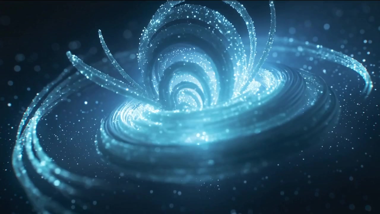 Intensifying core driving vortex forming ribbons, arching filaments and lifting ringed mass in void
