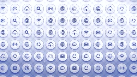 set of web icons, internet communication background, cg loop animation,