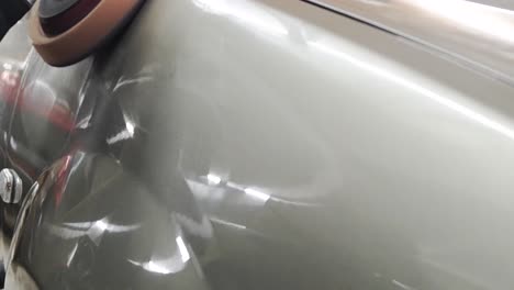 polishing a classic car