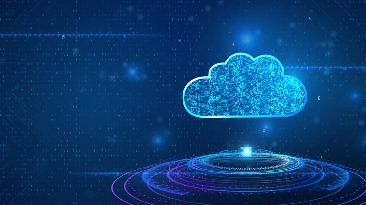 4k 3d hud cloud computing and big data network connectivity of digital data and futuristic