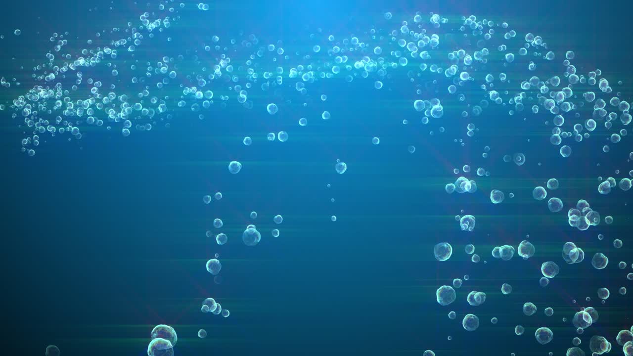 Blue bubble particle animation background | Premium Stock Video Footage