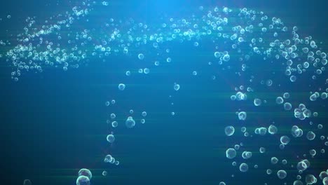 blue bubble particle animation background