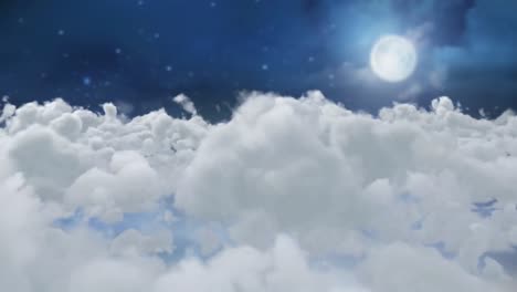 compuesto digital de nubes en movimiento