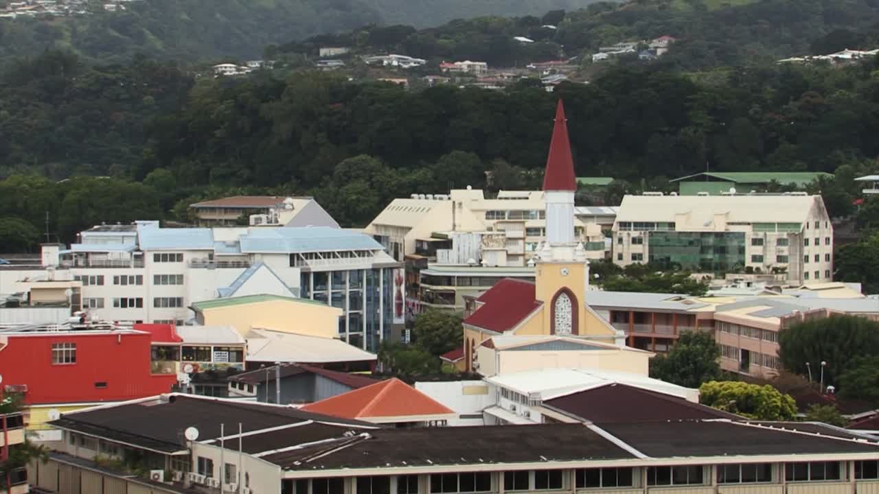 papeete "notre-dame de l' immaculée conception"의 대성당, 타히티, 프랑스 령 폴리네시아