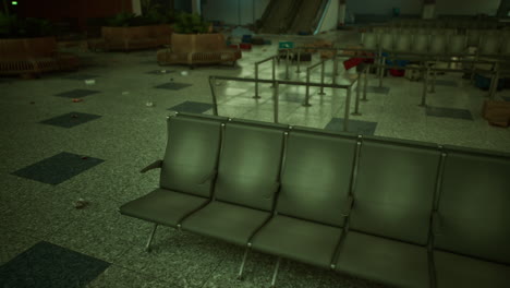 terminal de aeropuerto vacío con asientos