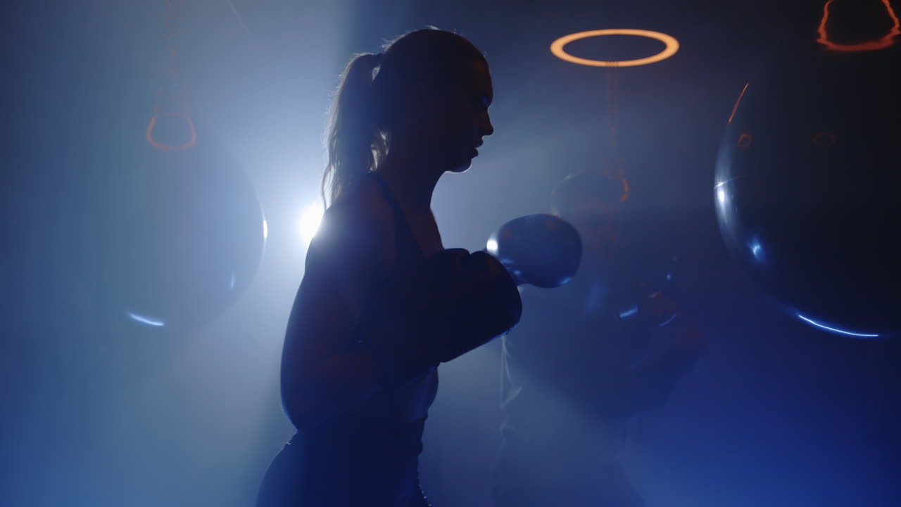 Sessão de Treino de Boxe Feminino