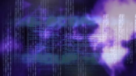 animación del procesamiento de datos a través de redes