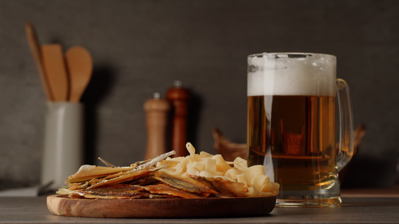 Beer and Fish Snacks