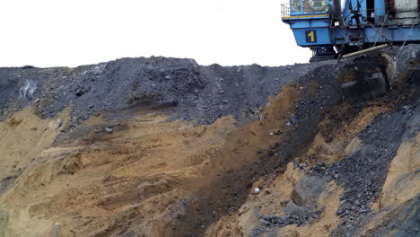 coal mining operation with excavator