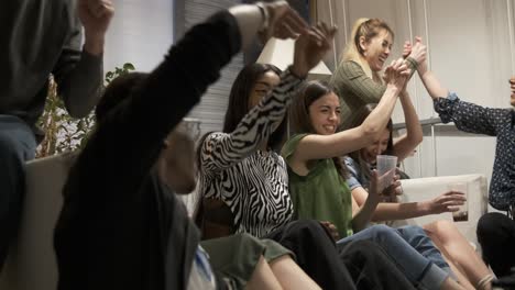 friends watching an event together