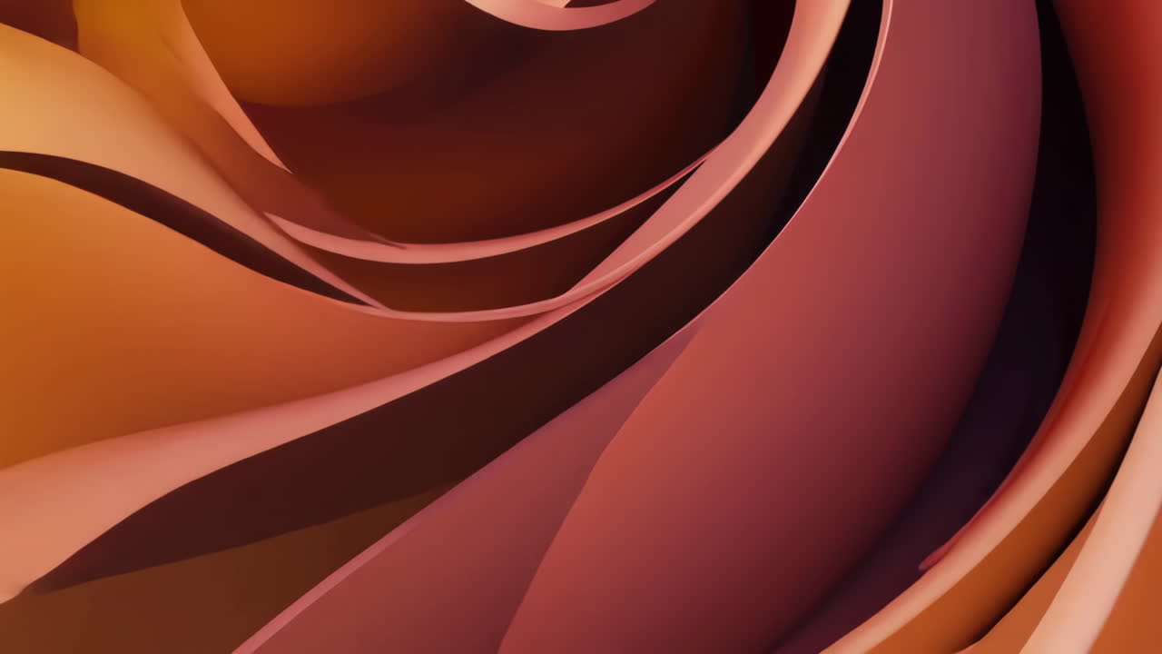 Abstract Geometric Swirls in Warm Tones