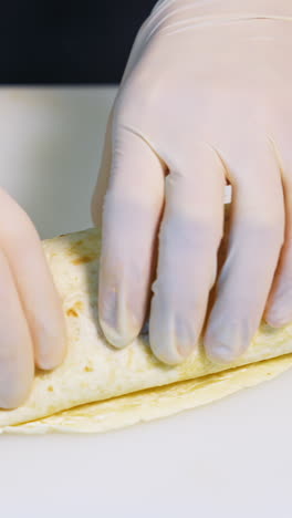 preparing a wrap