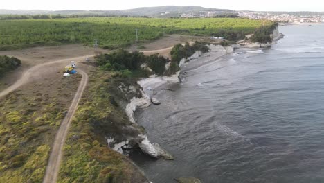 Mar,-Océano,-Olas,-Costa,-Vista-Aérea