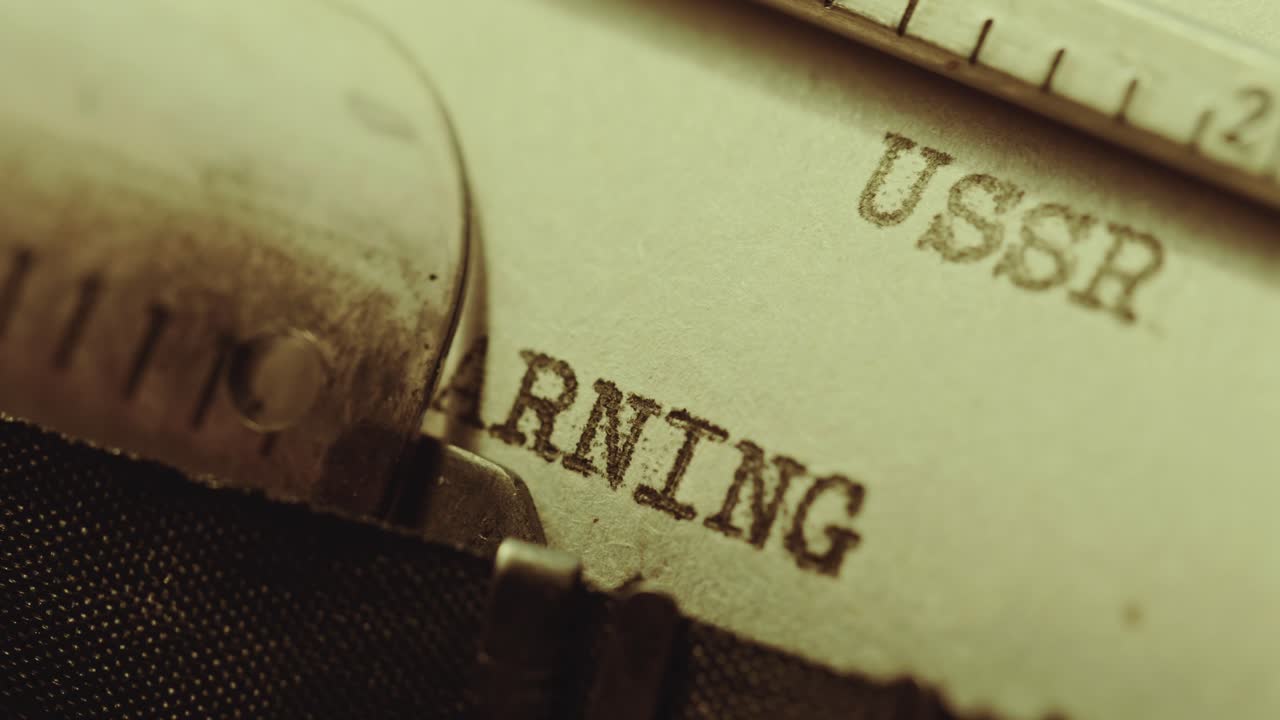 Printing USSR Warning on Document with Analog Typewriter