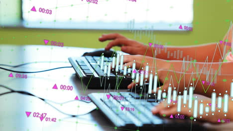 animation of data processing over diverse schoolchildren using computers