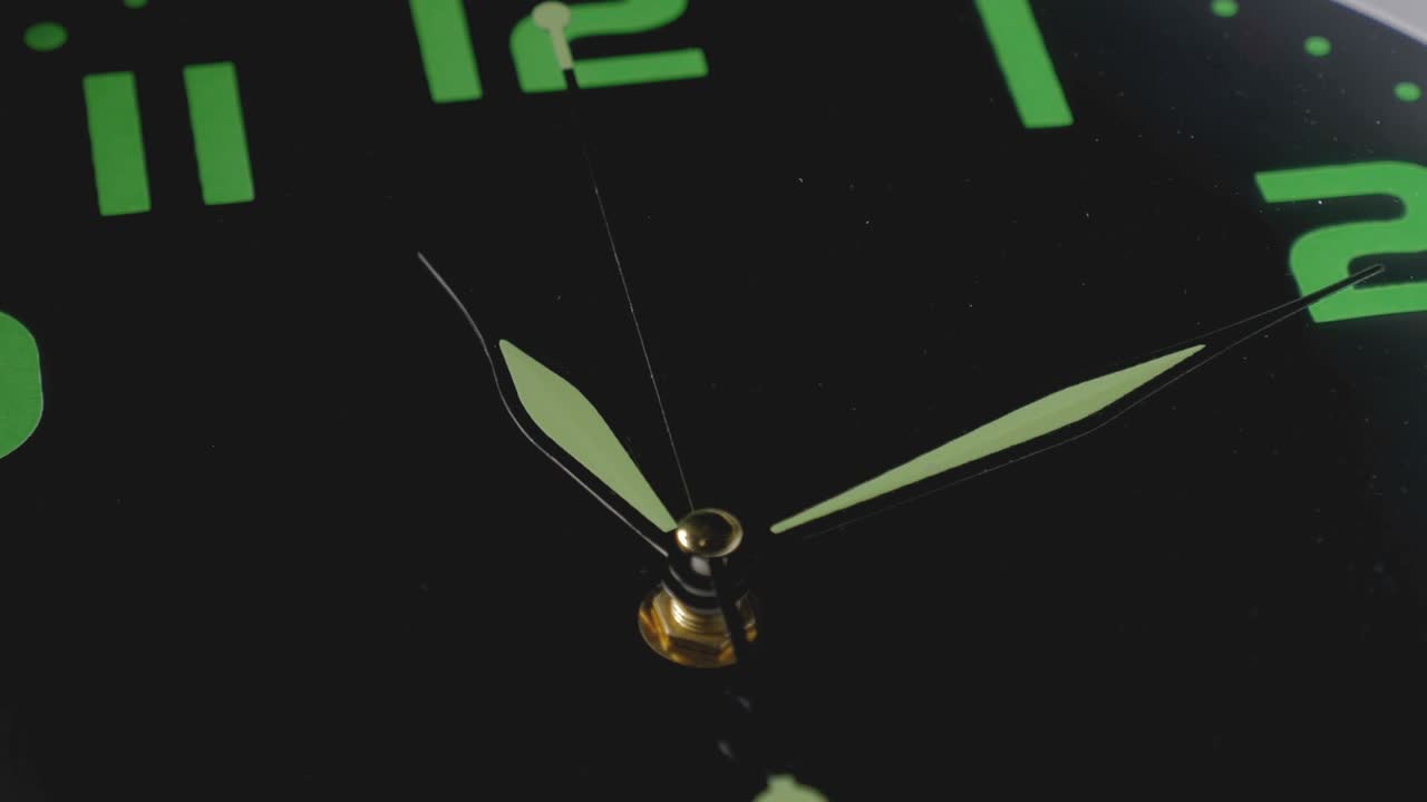 close up on clock hands spinning fast - symbol, concept