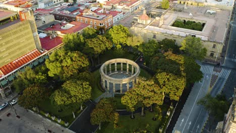 Fixed-Birds-Eye-Aerial-View-of-Rotonda-de-los-Jaliscienses-Ilustres