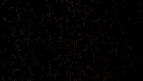 4k gradient, colorful binary code with lots of the number ones glowing and fading out loopable background video on a black screen  for stock market and exchange, data, big data, business finance, communication, internet, virtual reality concepts