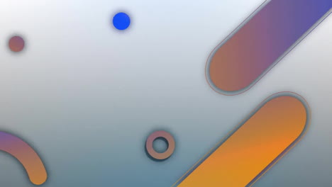 animación de formas abstractas que se mueven sobre un fondo azul