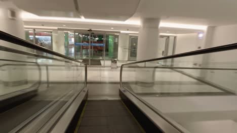 walk through the underground parking lot of the shopping mall, time lapse