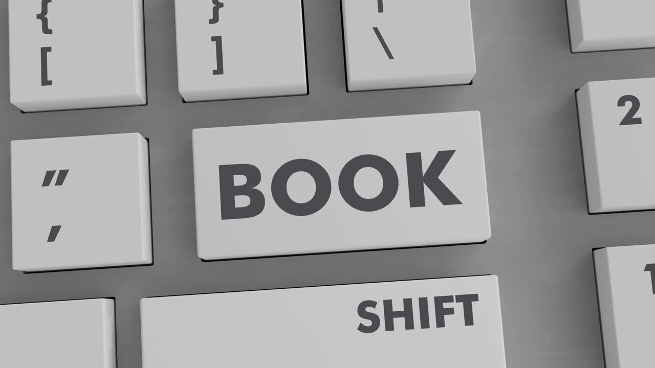 BOOK BUTTON PRESSING ON KEYBOARD
