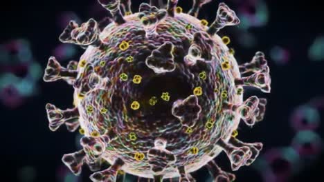 detailed close-up of a virus particle: exploring the structure and complexity of viral life forms under high magnification
