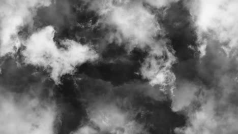entered the dark part of the clouds floating in the dark sky