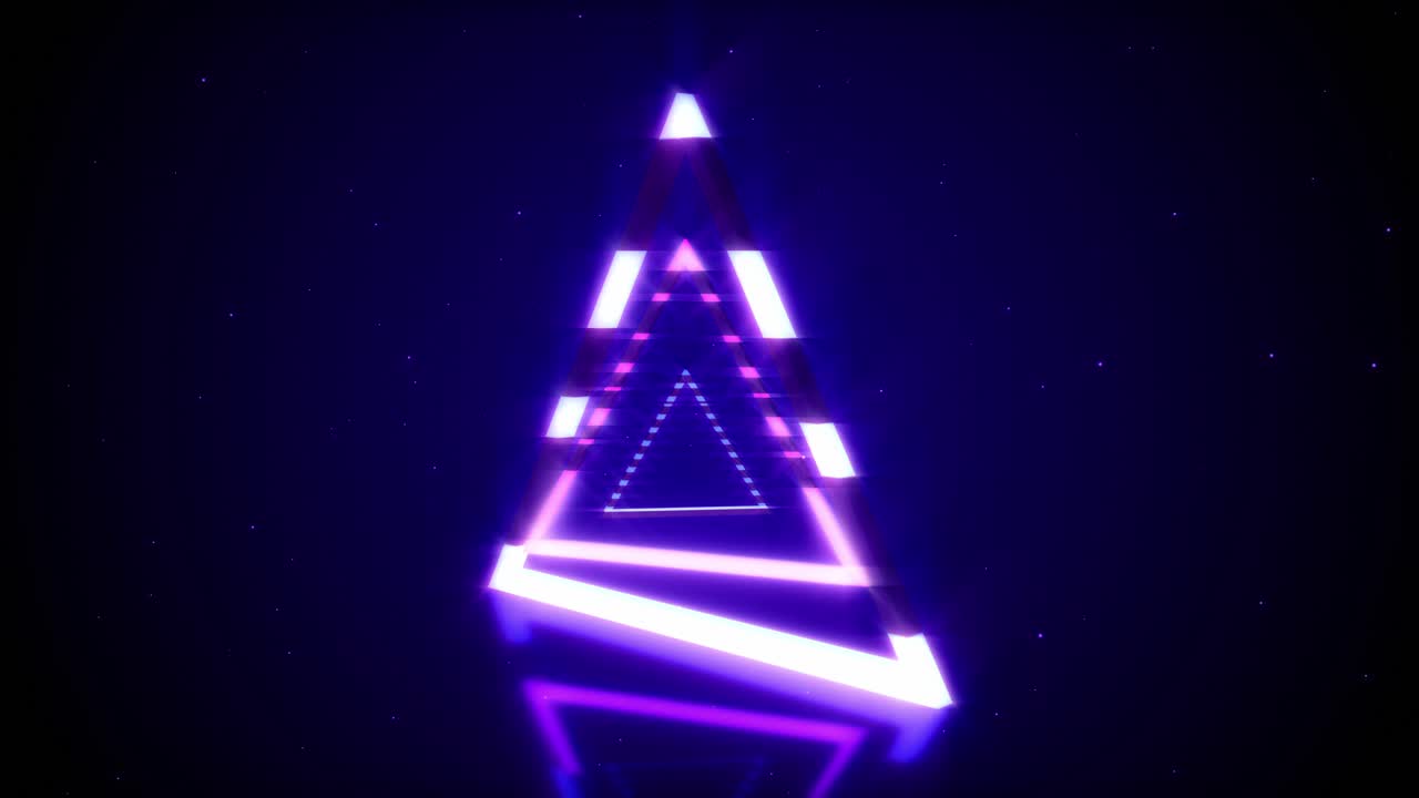 túnel de triángulo de neón