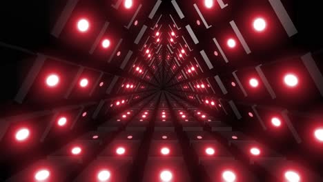 abstract futuristic tunnel with red glowing lights