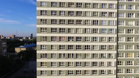 exterior view of a modern multi-story apartment building