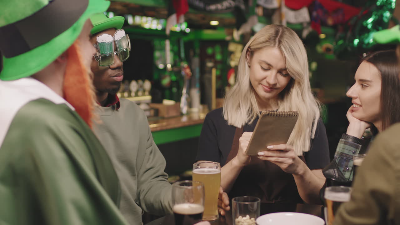 Pretty Waitress In Irish Pub