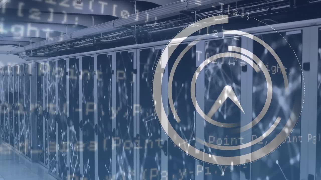 анимация обработки данных и тактового времени серверов