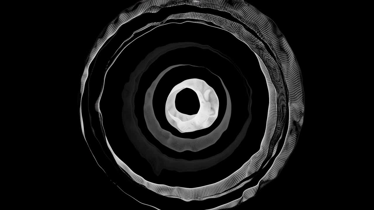 patrón circular abstracto en blanco y negro