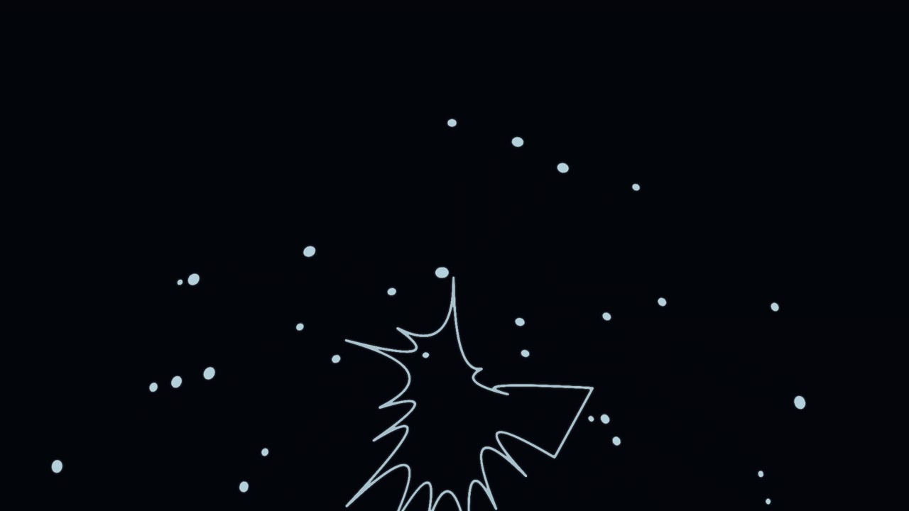 Abstract White Line Animation Expanding on Black Background