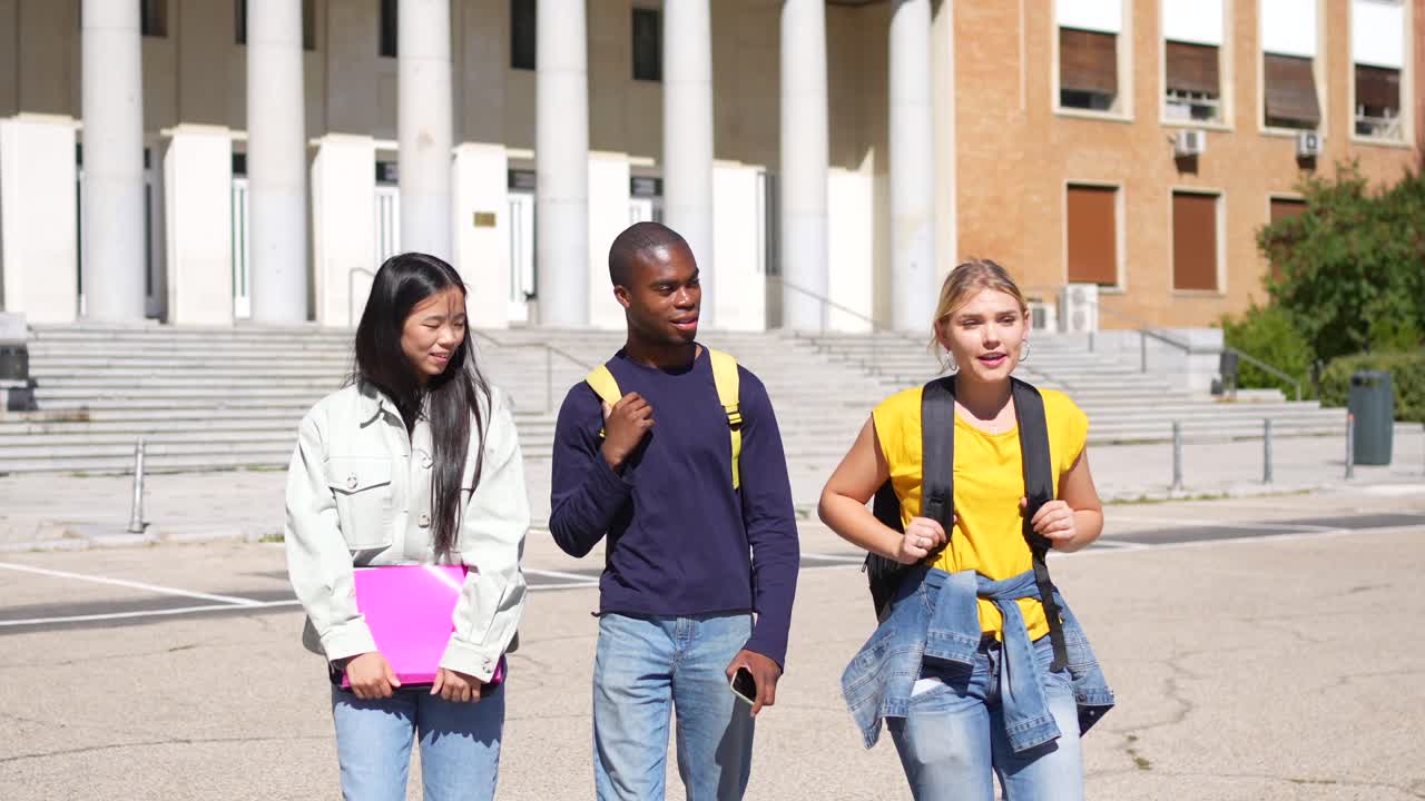 Students on a college campus