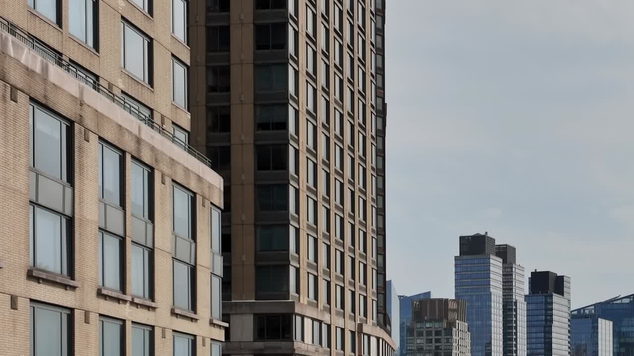 Aerial view of New York's urban landscape captured by drone