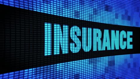 insurance on a led screen