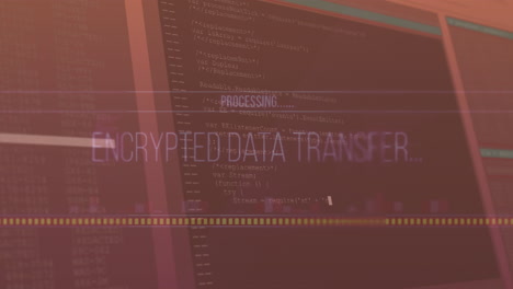 animación de múltiples textos a través del lenguaje informático contra la interfaz abstracta en segundo plano